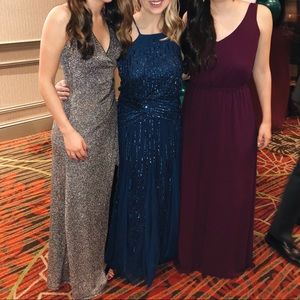 Silver shimmery gown